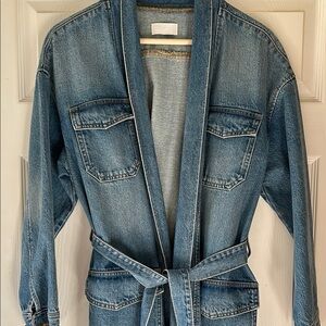 Boyish Denim Belted Jacket
